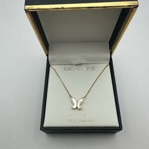 Rachel Zoe Butterfly Necklace NWT new in Box Mother of Pearl MOP
